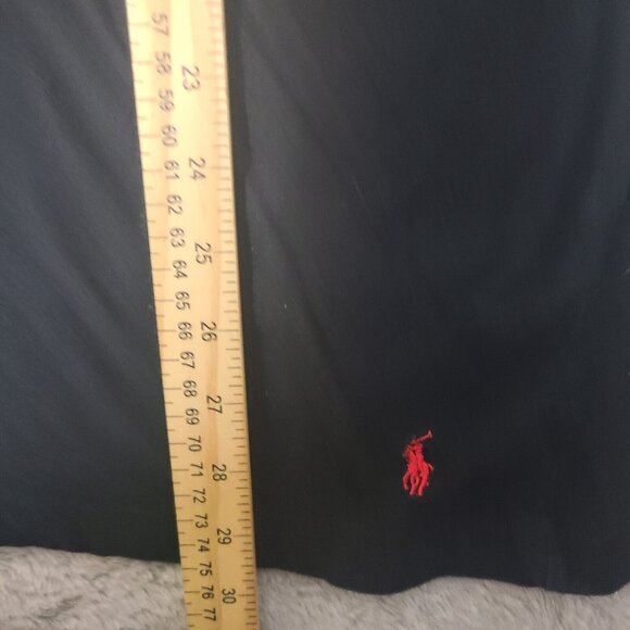 Ralph Lauren Polo Shirt Adult Large XL Black Red Pony Logo Classic Fit Crew Mens - Picture 5 of 6